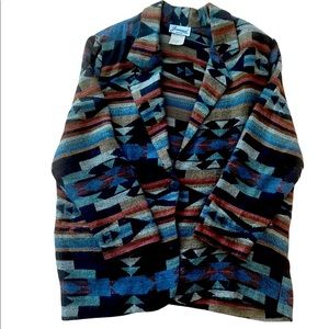 Vintage Joanna  Jacket 🧥  Pockets Blend Size MP Petite USA  RaRe Colors Pattern